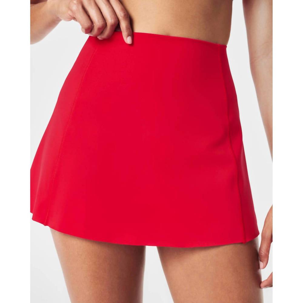 NEW SPANX get moving core luxe skort in red